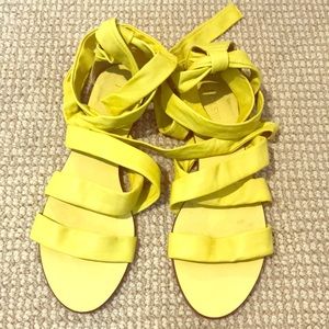 Leather wrap sandals